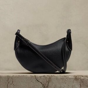 Banana Republic Vida Half-Moon Shoulder Bag - Black Leather - NWT